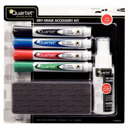 NETTOYAGE P/ TABLEAU BLANC  KIT 1 EFFACEUR/4 MARQUEURS/1 BROSSE NOBO 1903798