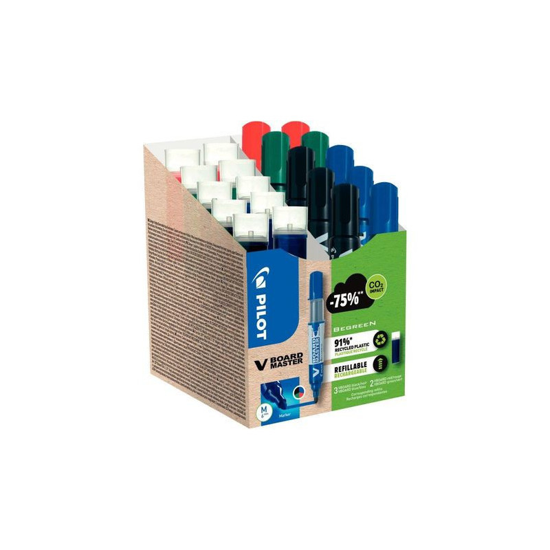 PACK DE 10 MARQUEURS V-BOARD MASTER + 10 RECHARGES ASSORTIES DONT 5 OFFERTES