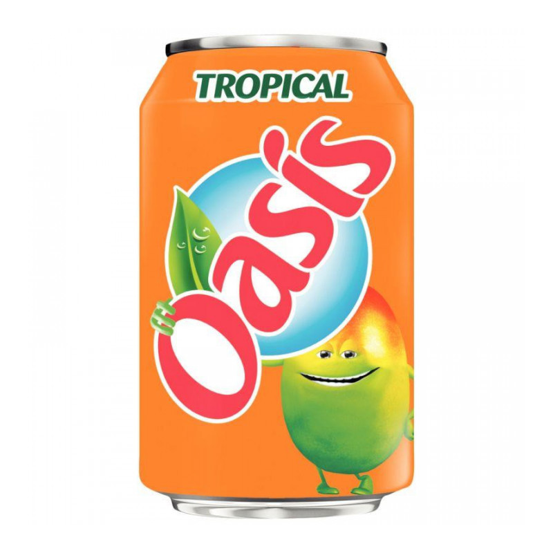 PACK DE 24 CANETTES SLIM OASIS TROPICAL 33CL