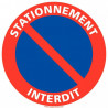 PANNEAU STATIONNEMENT INTERDIT