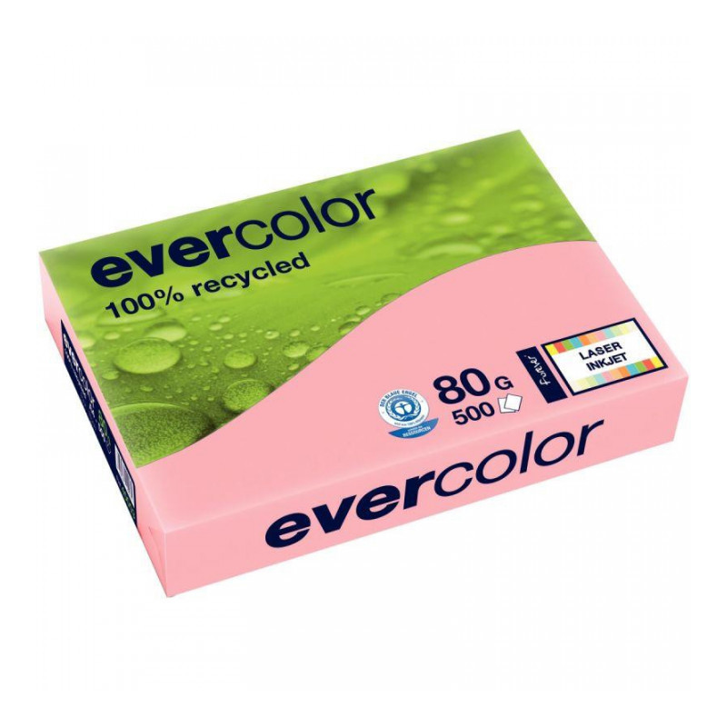 PAPIERA3 80G  RECYCLÉ ROSE R500F EVERCOLOR