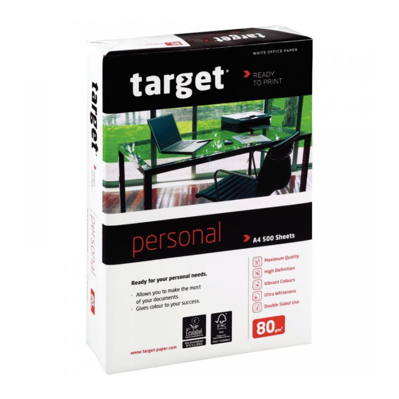 PAPIER A3 BLANC 80G *R500F* IE171 ECOLABEL/FSC TARGET EXECUTIVE FAB EUROPEENNE DONT ECOFOLIO 0.26CTS