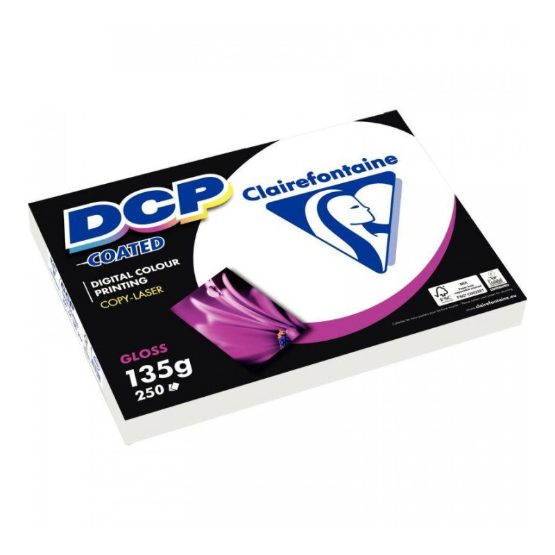 PAPIER A4 135G BLANC DCP 6841 RAM250F COATED  BRILLANT RECTO/VERS L FSC COLORLOK FAB France