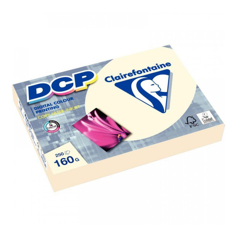 PAPIER A4 160G IVOIRE DCP  6826C RAM250F ECOLABEL FSC COLORLOK FAB France