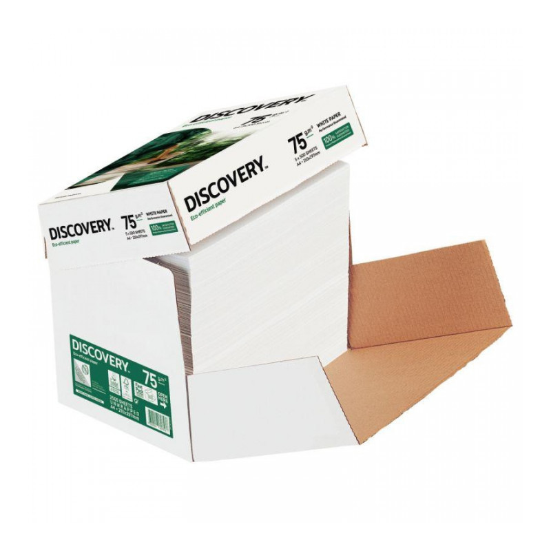 PAPIER A4 75G BLC  *BOX 2500F* DISCOVERY FSC ECOLABEL CIE 161 DONT ECOFOLIO 0.65CTS