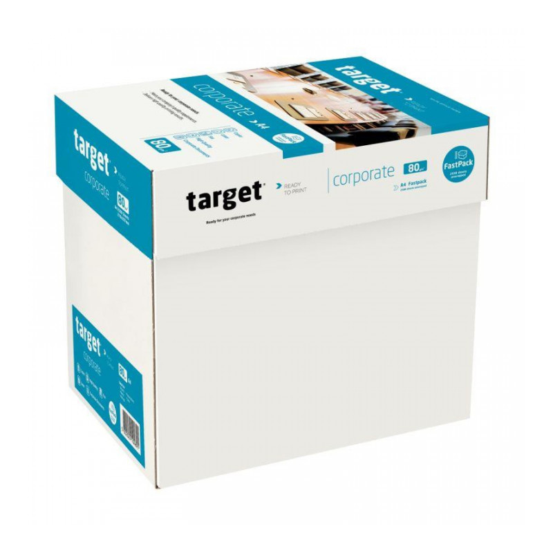 PAPIER **BOX2500F** A4 80G TARGET PROFESIONNAL CIE161 ECOLABEL PEFC DONT ECOFOLIO 0.65CTS