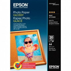 PAPIER PHOTO GLACÉ EPSON A4 200G (21 X 29,7 CM) PAQUET DE 20 FEUILLES