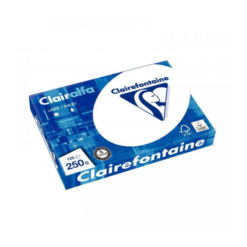 PAPIER **R125F*CLAIRALFA A4 250G BLANC  2230C ECOLABEL FSC COLORLOK