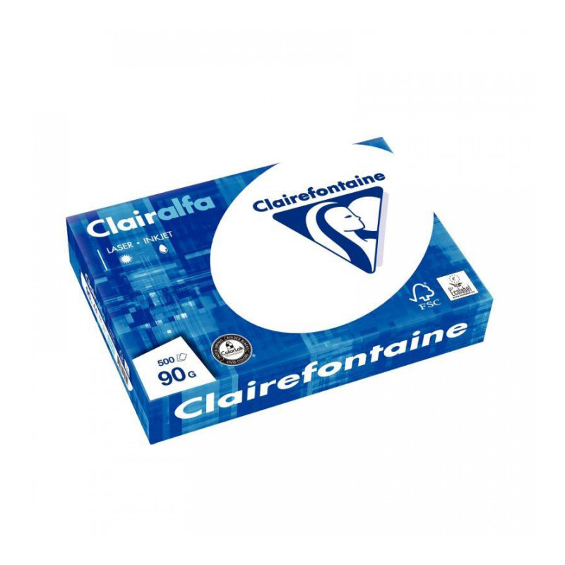 PAPIER **R500F**BLANC  90G A4 CLAIRALFA ECOLABEL FSC COLOLOK