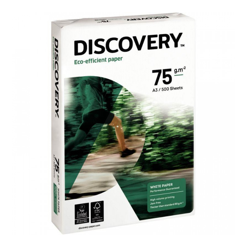 PAPIER  **R500F**DISCOVERY BLANC  A3 75G ECOLABEL FSC DONT ECOFOLIO 0.26CTS