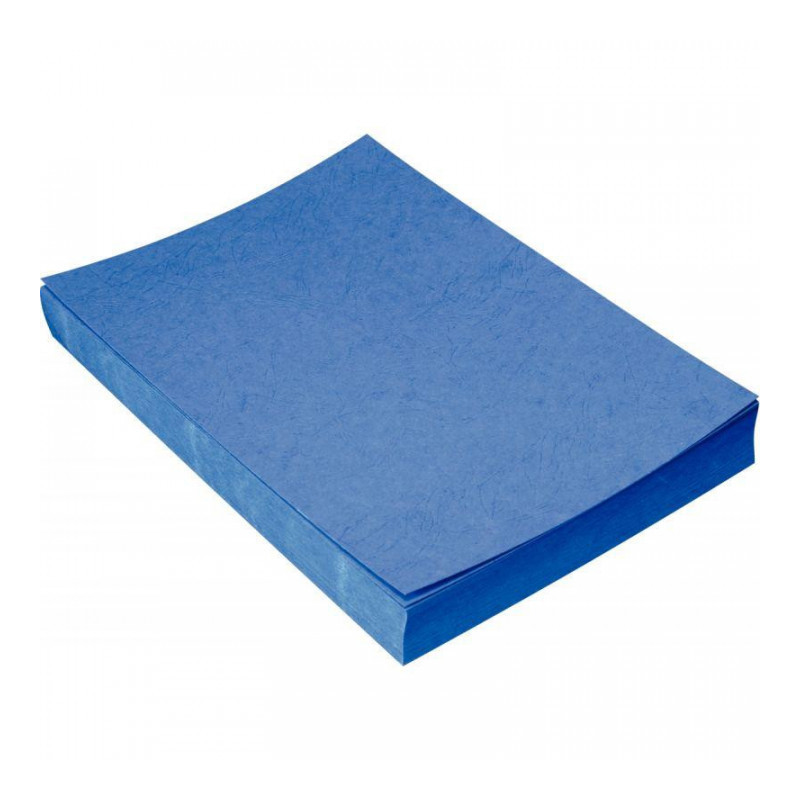 PAQUET DE 100 COUVERTURES GRAIN CUIR BRILLANT BLEU