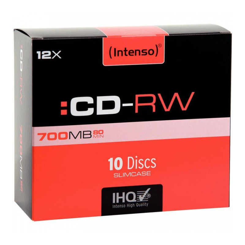 PAQUET DE 10 CD-RW HIGH SPEED INTENSO 700 MO