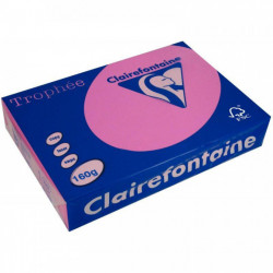 PAQUET DE 250 FEUILLES DE PAPIER 160G DE FORMAT A3 FUCHSIA TROPHEE CLAIREFONTAIN