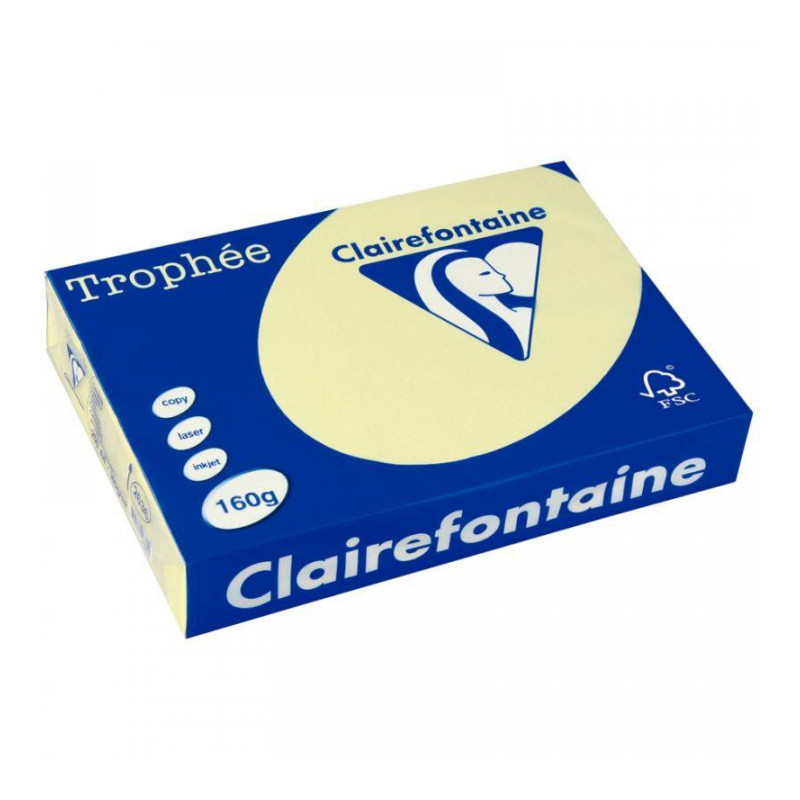 PAQUET DE 250 FEUILLES DE PAPIER 160G DE FORMAT A4 CANARI TROPHEE CLAIREFONTAINE