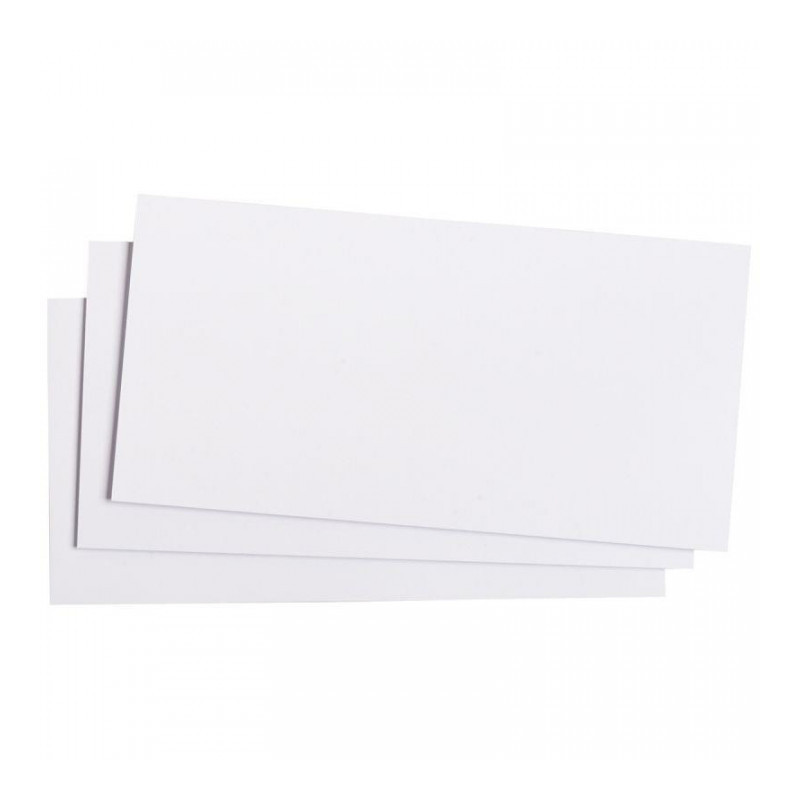 PAQUET DE 25 CARTES POLLEN CLAIREFONTAINE FORMAT 106X 213MM 210G BLANC