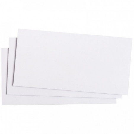 PAQUET DE 25 CARTES POLLEN CLAIREFONTAINE FORMAT 106X 213MM 210G BLANC