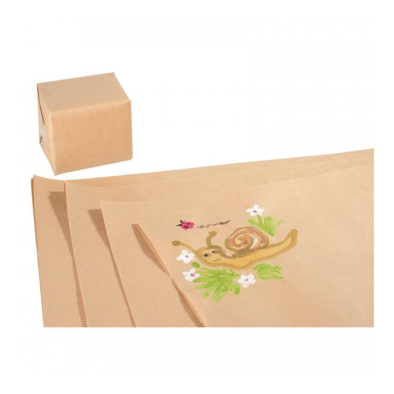 PAQUET DE 25 FEUILLES 100X70 CM PAPIER KRAFT BRUN 60 G