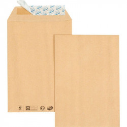 PAQUET DE 25 POCHETTES KRAFT 260X330 90G/M² BANDE DE PROTECTION