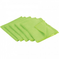 PAQUET DE 5 LAVETTES MICROFIBRES 40X36 TRICOTÉE VERT