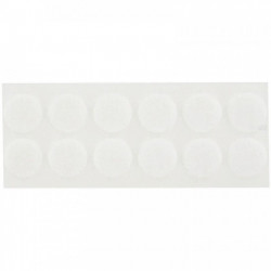 PASTILLES VELCRO *PQT48 (24 males+24 femelles) * SUPER ADHÉSIF BLANC DIA 20 MM