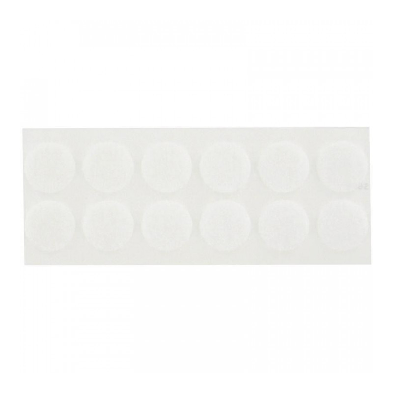 PASTILLES VELCRO *PQT48 (24 males+24 femelles) * SUPER ADHÉSIF BLANC DIA 20 MM