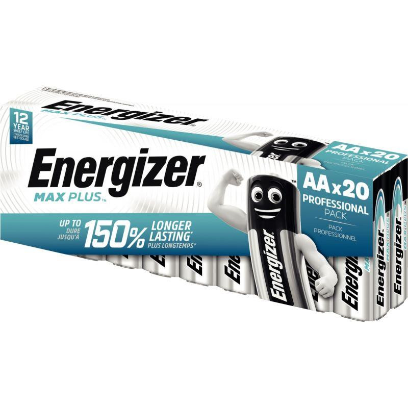 PILES AA LR06 1,5V PQT20  ENERGIZER MAX PLUS ALACALINE QUI DURE LE PLUS LONGTEMPS