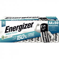 PILES AA LR06 1,5V PQT50  ENERGIZER MAX PLUS ALCALINE QUI DURE LE PLUS LONGTEMPS