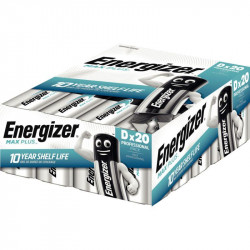 PILES D LR20 1,5V PQT20  ENERGIZER MAX PLUS ALACALINE QUI DURE LE PLUS LONGTEMPS