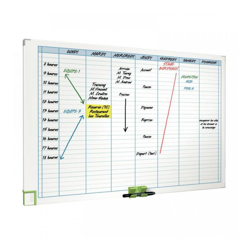 PLANNING EFFACABLE  PERFORMANCE HEBDOMADAIRE 60X90 MAGNETIQUE 3048201