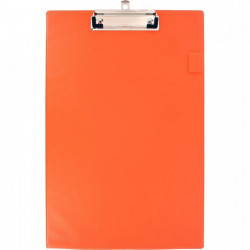 PLAQUE PORTE BLOC EN PLASTIQUE A4+ ORANGE