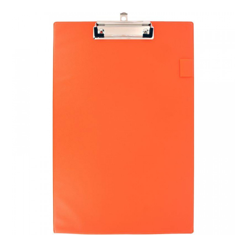 PLAQUE PORTE BLOC EN PLASTIQUE A4+ ORANGE