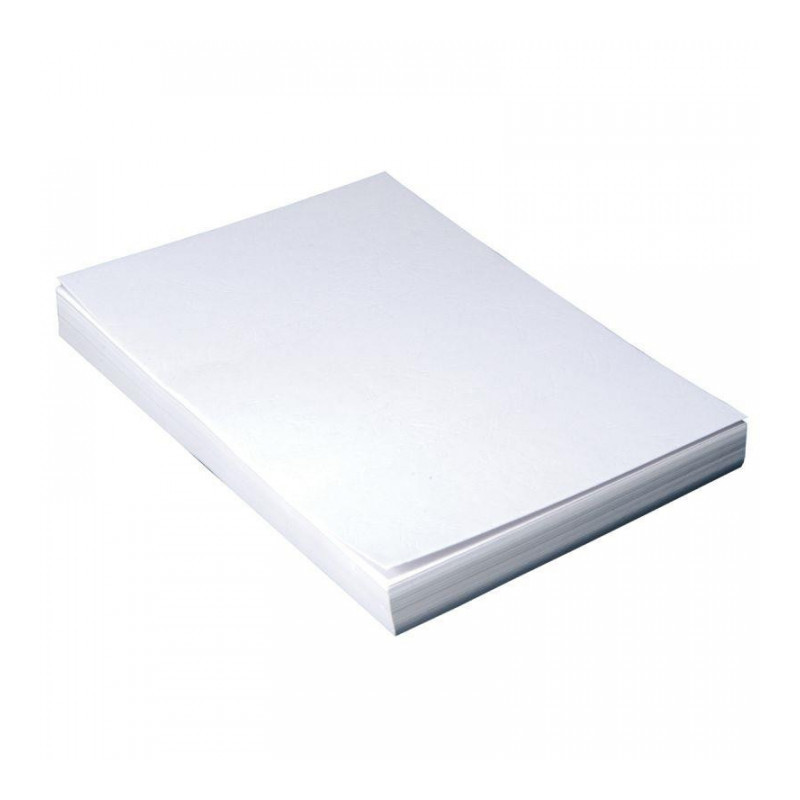 PLAT COUVERTURE GRAIN CUIR A4 BLANC PQT 100 8011100