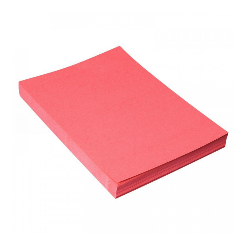 PLAT COUVERTURE GRAIN CUIR A4 ROUGE *PQT 100* 8011162