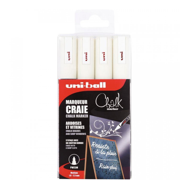 POCH 4UNI CHALK MARKER BLC