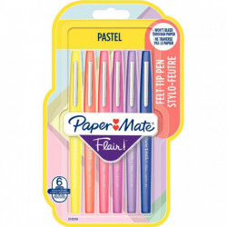 POCH 6 FEUTRES FLAIR PASTEL