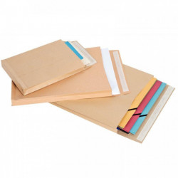 POCHETTES **PQT50** 280X365X30 120G KRAFT 3 SOUFFLETS BP  NF FAB FRANCE