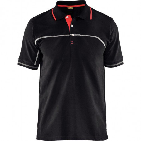 POLO BICOLORE NOIR/ROUGE TAILLE 3XL