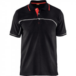 POLO BICOLORE NOIR/ROUGE TAILLE 4XL