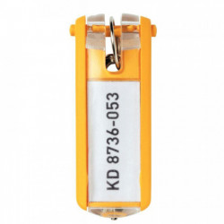 PORTE-CLÉS KEY CLIP JAUNE *PQT6* PORTE-CLÉS PP ANNEAU CHROMÉ PORTE ÉTIQUETT