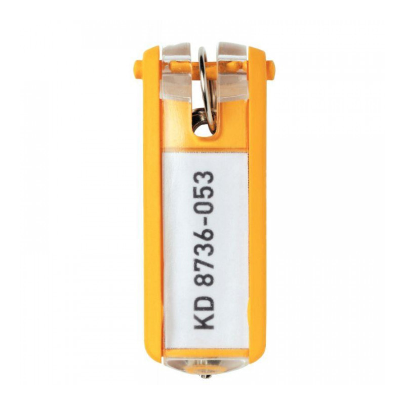 PORTE-CLÉS KEY CLIP JAUNE *PQT6* PORTE-CLÉS PP ANNEAU CHROMÉ PORTE ÉTIQUETT