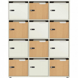 PORTE MÉLAMINÉE AVEC FENTE COURRIER 1 CASE FAB FR POUR MEUBLE DE RANGEMENT MELAMINE BLANC GAR 5ANS