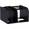 PORTE-REVUES NOIR 3 COMPARTIMENTS OPTIMO 30X18X25CM