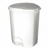 POUBELLE PÉDALE PLASTIQUE BLANC 18 LITRES