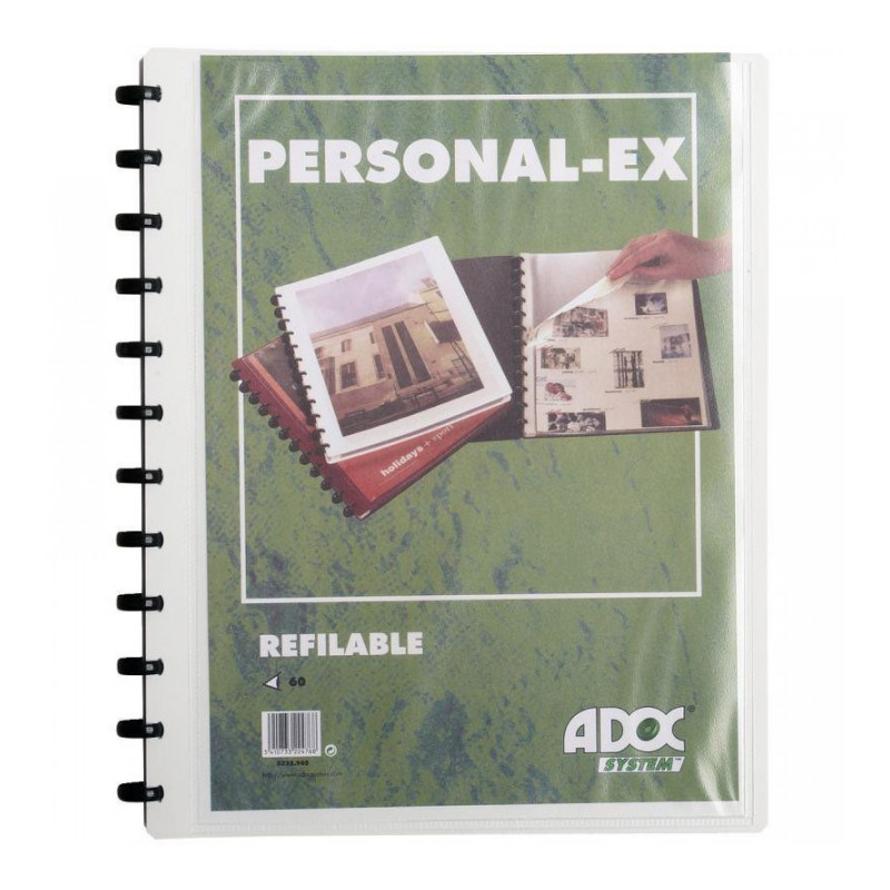 PROTÈGE-DOCUMENTS PERSONNALISABLE ADOC BIND-EX 30 POCH. 60 VUES A4 POLYPRO 8/10È