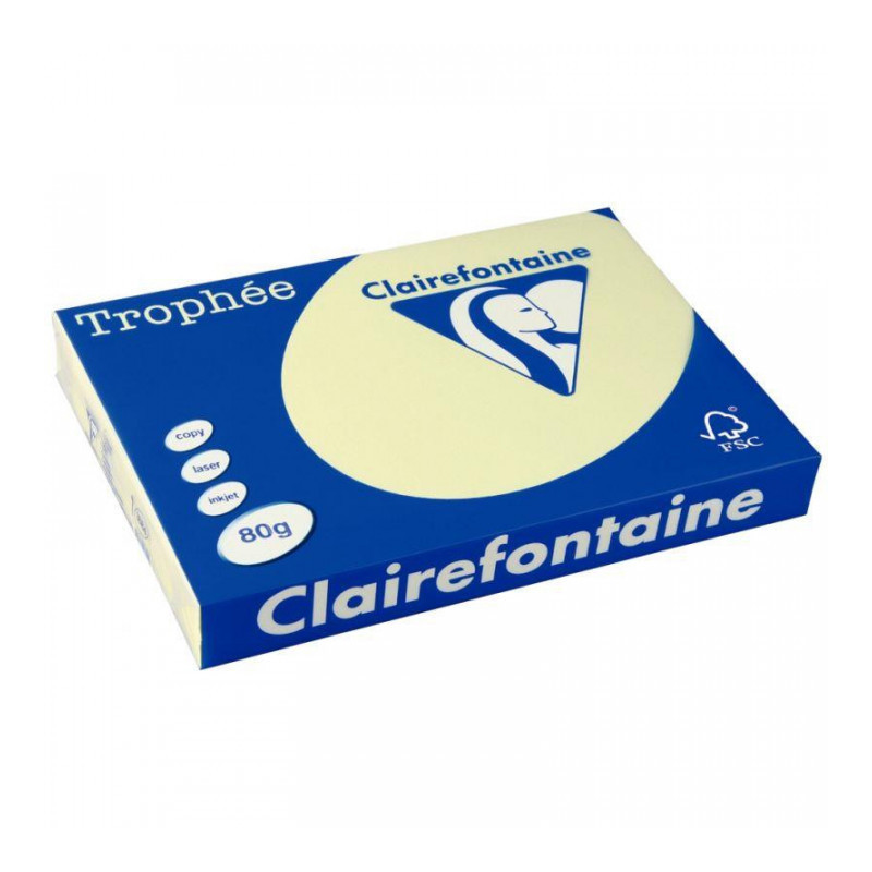 RAME DE 500 FEUILLES DE PAPIER 80G DE FORMAT A3 CANARI TROPHEE CLAIREFONTAINE