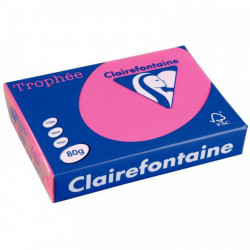 RAME DE 500 FEUILLES DE PAPIER 80G DE FORMAT A3 FUCHSIA TROPHEE CLAIREFONTAINE