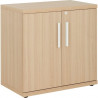 RANGEMENT BAS 2 PORTES BRABANT FAB FR L80XH78XP45CM CHÊNE STRUCTURÉ/BLANC GAR 5 ANS