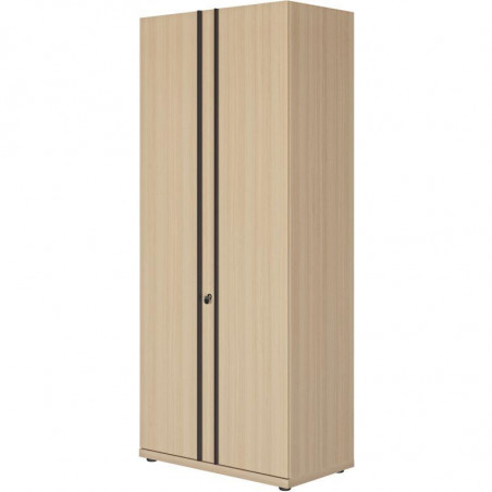 RANGEMENT HAUT 2 PORTES E-MOTION  FAB FR  L81XH190P45 CM CHÊNE STRUCTURÉ / ANTHRACITEGAR 5 ANS