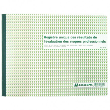 REGISTRE UNIQUE DES RÉSULTATS DE L'ÉVALUATION DES RISQUES PROFESSIONNELS