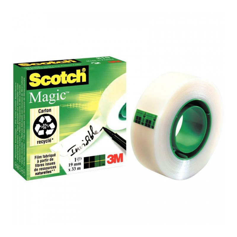 ROULEAU ADHÉSIF SCOTCH MAGIC INVISIBLE 19 MM X 33 M